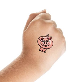 Pig Curly Tail Tattoo