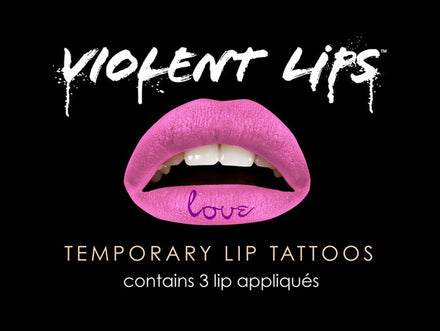 Pink Love Violent Lips (3 sets Tattoos Lèvres)