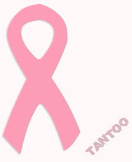 Pink Ribbon Tantoos (20 Sun Tan Stickers)