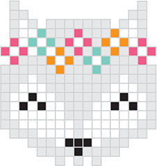 Pixel Grey Fox Tattoo