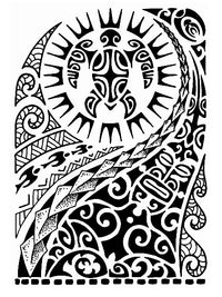Tatuagem de Manga Tartaruga Polinésia