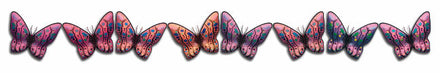 Lila Schmetterlinge Handgelenk Tattoo