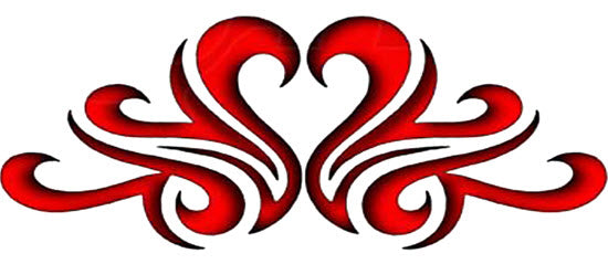 Red Hot Heart Band Tattoo
