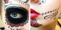 Rosen Gesichtsmaske Tattoo