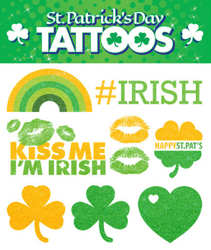 St. Patricks Day Paillettes Tattoos (9 Tattoos)
