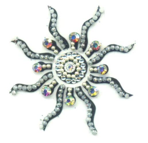 Silver Sun Body Jewel Sticker