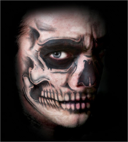 Skull Gesichts-Tattoo-Set