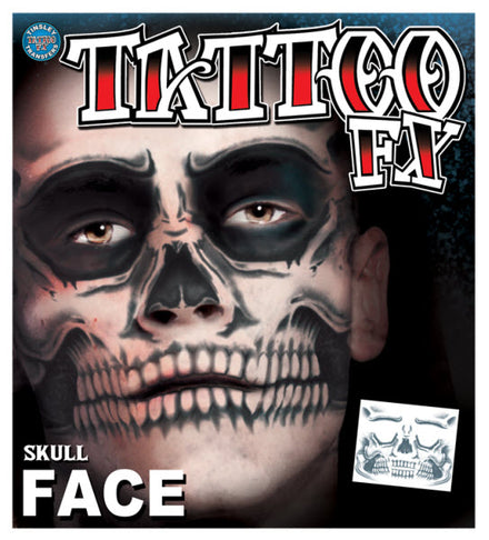 Skull Gesichts-Tattoo-Set