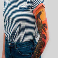 Full Sleeve Arm Tattoo Pfau - Tattoonie