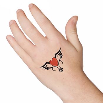 Kleine Vogel Herz Tattoo