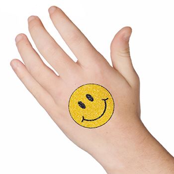 Smiley Glitter Tattoo