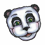 Kleine Panda Kopf Tattoo