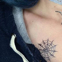 Weiße Spinne Im Web Tattoo