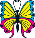 Printemps Papillon Tattoo Paillettes