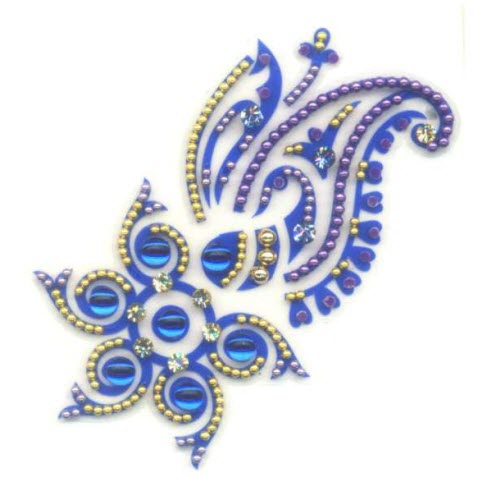 Blauwe Kristallen Ster Body Jewel Sticker