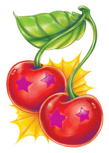 Star Cherries Glitter Tattoo