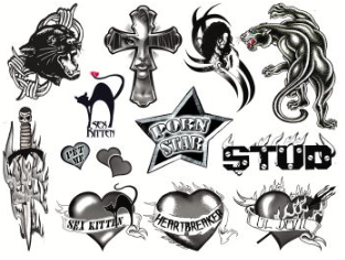 Tatouages Durs et Sexy (12 tatouages)
