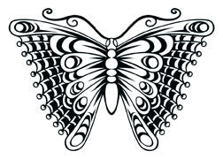Schwarzer Schmetterling Tattoo 10
