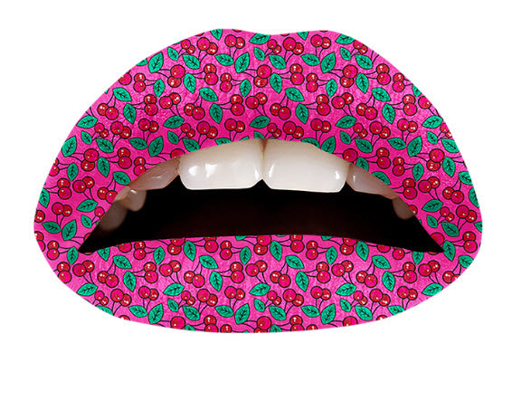 The Cherries Violent Lips (3 Lippen Tattoo Sätze)