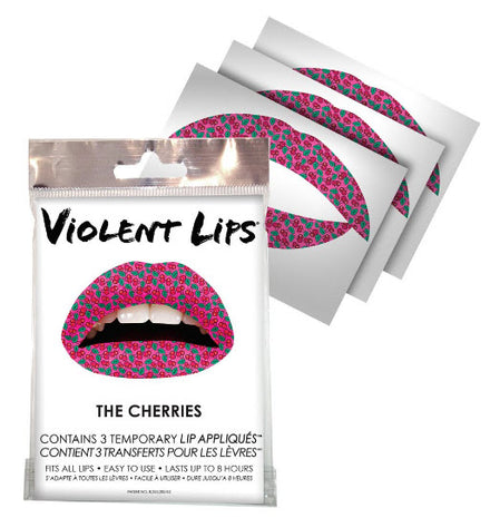 The Cherries Violent Lips (3 Conjuntos Del Tatuaje Del Labio)