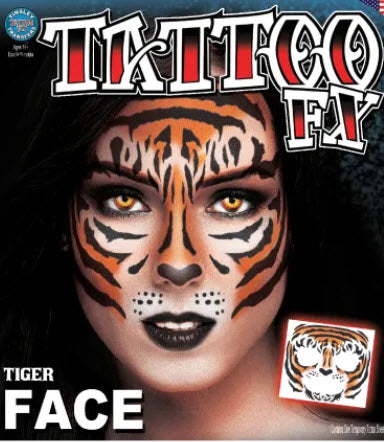 Tiger Gesichts-Tattoo-Set