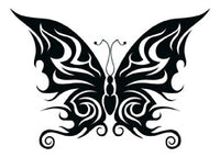 Papillon tribal Noir Tattoo