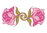 Glitter Rosa Rosen Tattoo