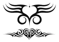 Cœurs Tribals (2 Tattoos)