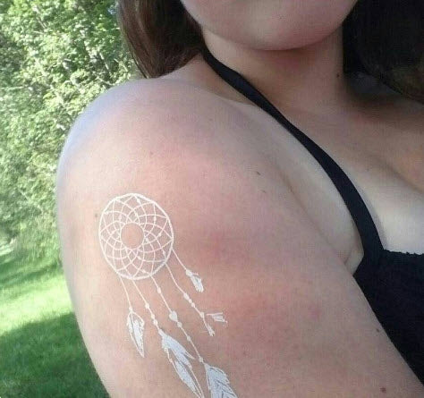 Witte Lace Dromenvanger Tattoos