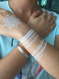 Witte Lace Fashion Beans Tattoos