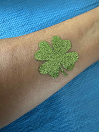 Four Leaf Clover Glitter Tattoo