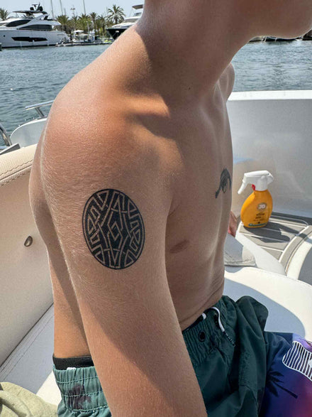 Tribal Black Circle Tattoo