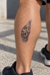 Flame Skull Tattoo