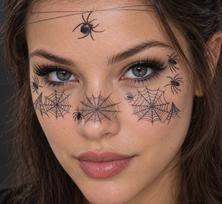 Maschera per il viso da Ragno / Ragnatela di Halloween