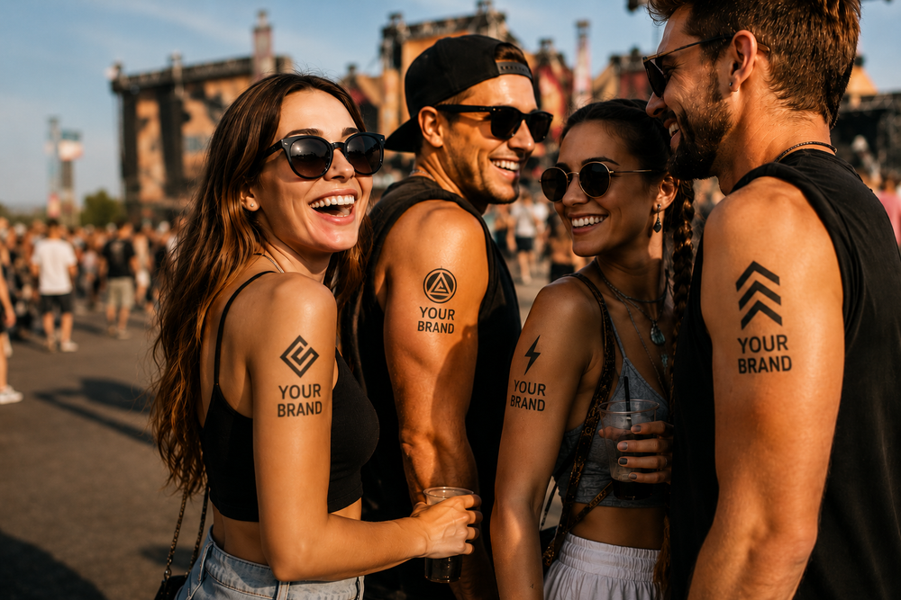 Tatuajes temporales personalizados: diseñados e impresos por expertos para tu marca o evento