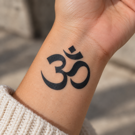 Om Shanti Temporary Tattoo