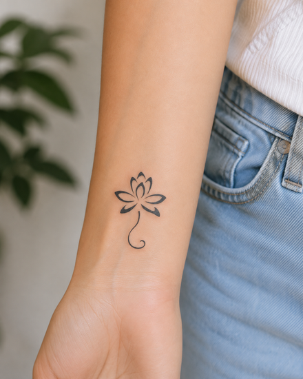 Lotusbläte Tattoo