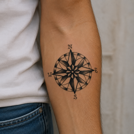 Strepik Kompass Tattoo