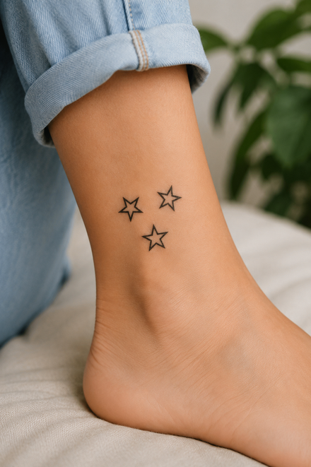 Cool Tri Star Tattoo