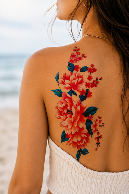 Rote Blumen - Tattoonie