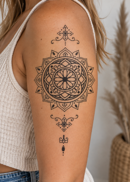 Henna Mandala Tattoo Sleeve