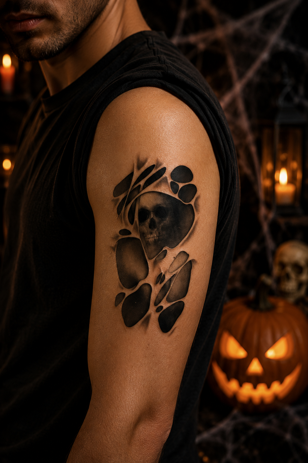 Tatuagem de Halloween Monstruosa