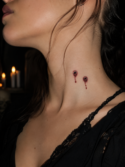 Sangriento Vampiro Mordedura Tatuaje
