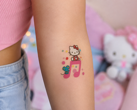 Hello Kitty Musik Tattoos