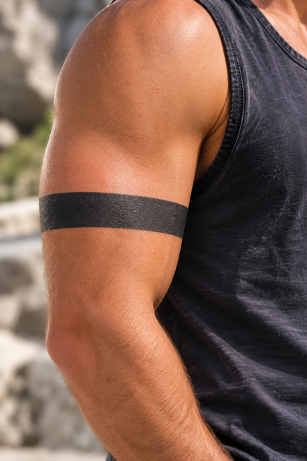 Thickest Black Line Temporary Tattoo