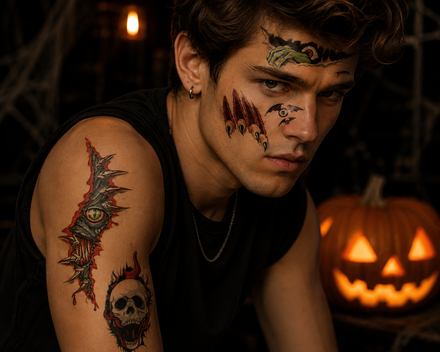 Trick or Treat Halloween Tattoo