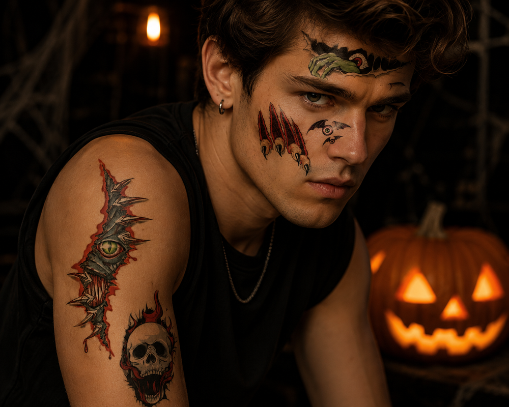 Trick or Treat Halloween Tattoo