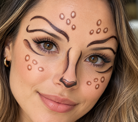 Tatouage De Costume De Visage De Cerf