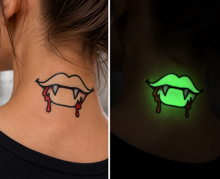Lèvres Vampire Tattoo UV