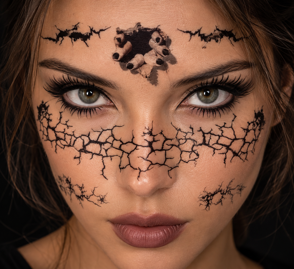 Máscara de Halloween Craquelada para la cara